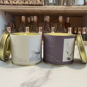Elemental Scented Candle Set with Gold Lids